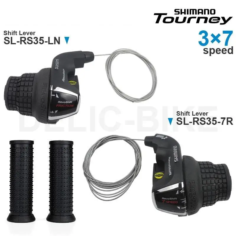 SHIMANO Tourney 3x6/7 Speed Shifters SL-RS35 REVOSHIFT  Shift Lever 3×6s 3×7s  6v 7v 18 21 Speed  Original parts