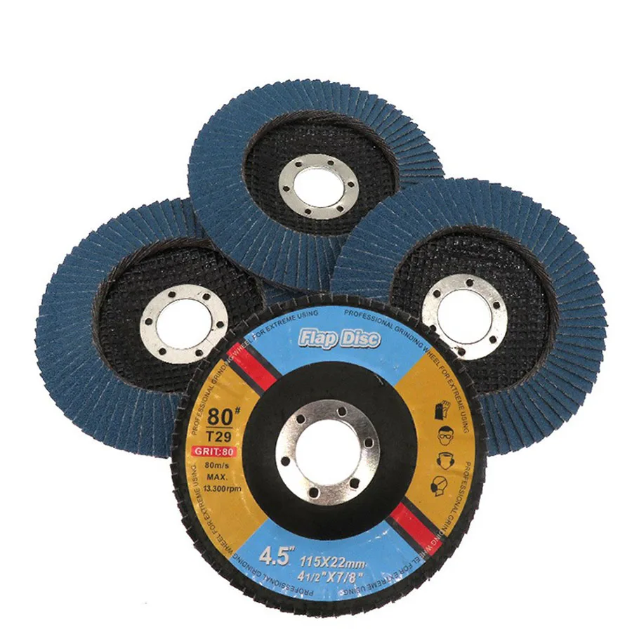 Disco abrasivo de rueda de pulido, accesorio para herramienta abrasiva para pulir y moler, espesamiento, 4,5 pulgadas, 115mm, 40 #60 #80 #120 #