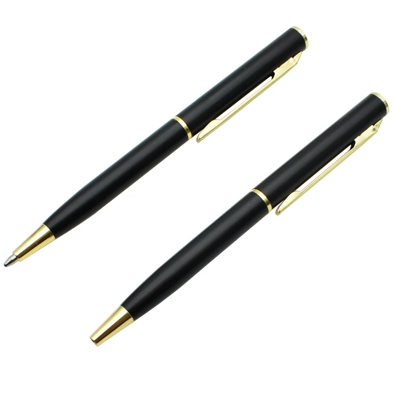 Mini Rotating Pocket-size Ballpoint Pen Metal Material 0.7mm Black Blue Ink Refill Ballpen Office School Supplies Stationery