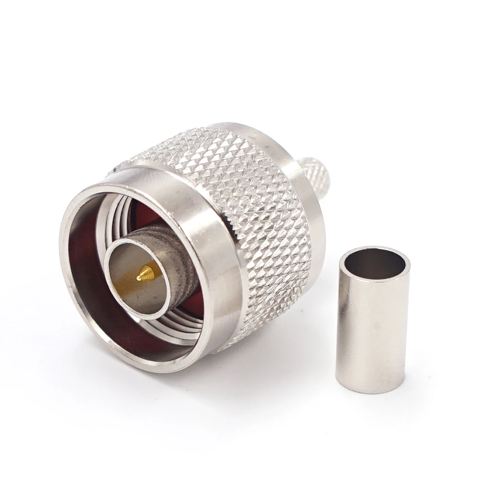 10 teile/los N Typ stecker Crimp RF Koaxial Stecker für RG58 LMR195 RG400 RG142 LMR200 Kabel – Detail 3