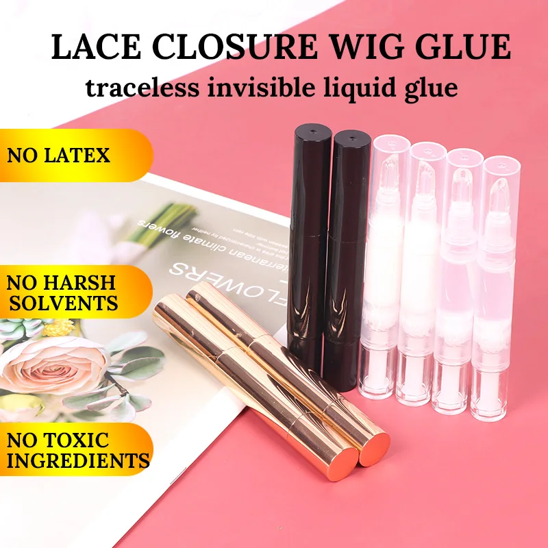 2 Cái/lốc 5Ml Chống Nước Ren Bút Keo Dán Thêm Điều Khiển Độ Ẩm Gel Cho Mái Tóc Chắc Khỏe Giữ Tiểu Thư Bút Keo Dán cho Toupee Plussign