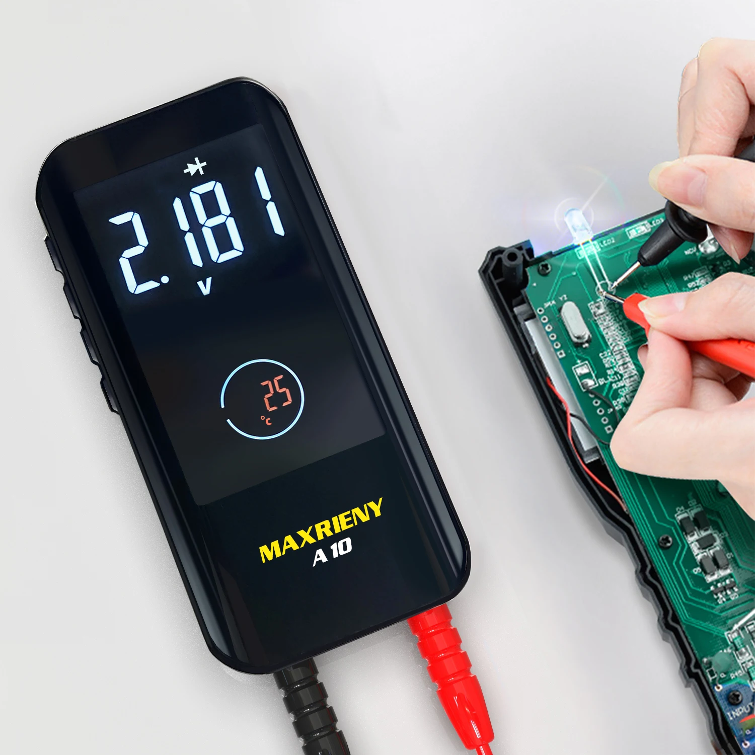 MAXRIENY Smart Digital Multimeter A10 True RMS EBTN Farbdisplay DC AC Spannung Kapazität Ohm Diode NCV Hz Live Wire Tester – Detail 7