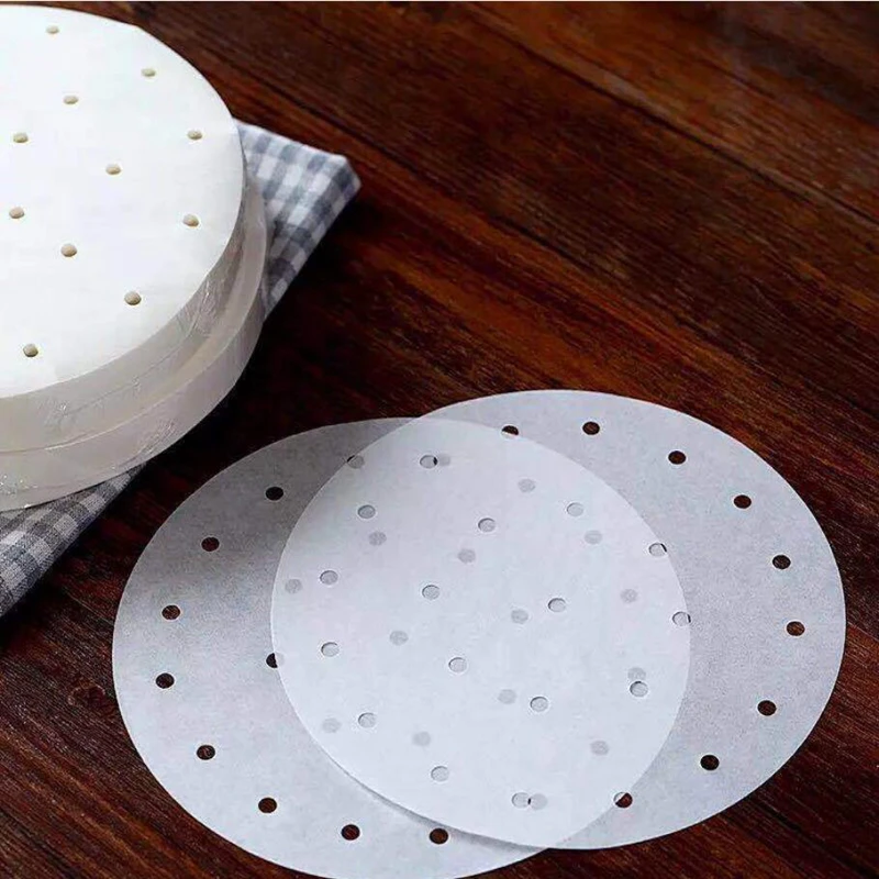 100 sztuk/zestaw 20cm airfrytownica akcesoria beztłuszczowa frytownica papier papierowy Bun ciasto spodek non-stick gotowanie na parze pieczenie Pad