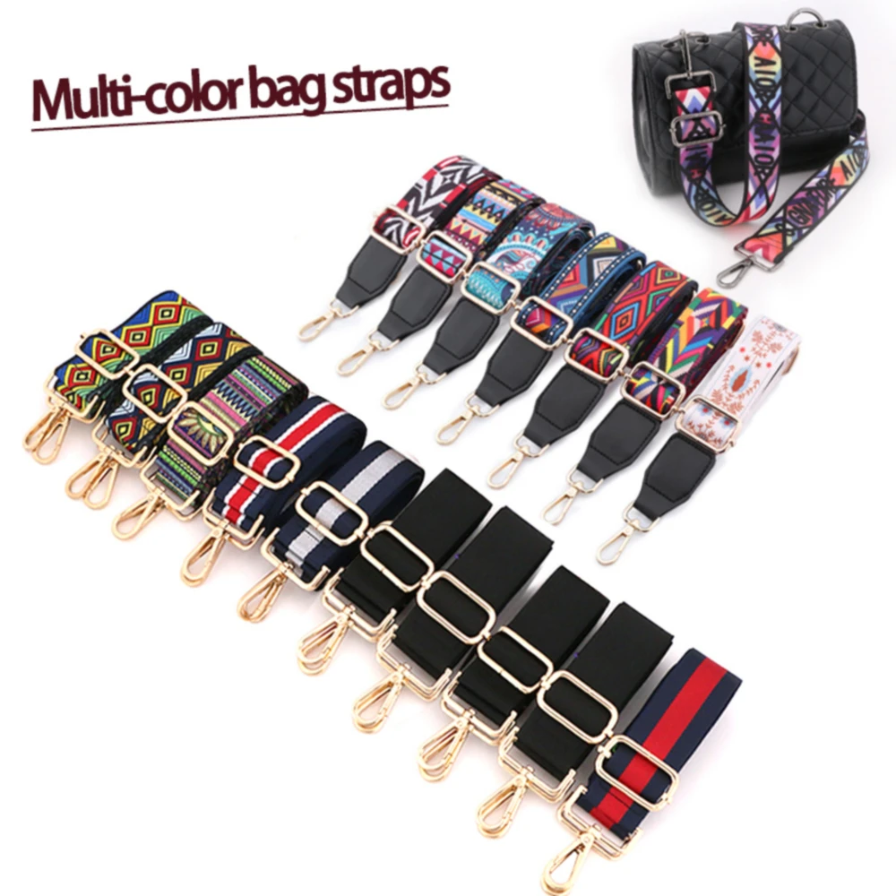 Correas de bolso de colores para mujer, accesorios de repuesto, correas de bolso de nailon, accesorios de correas de longitud ajustable Bolso