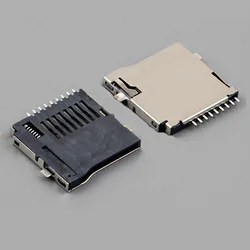 10 ピース/ロットプッシュプッシュタイプの TF マイクロ SD カードソケットアダプタ自動 PCB コネクタシンク足 9pin