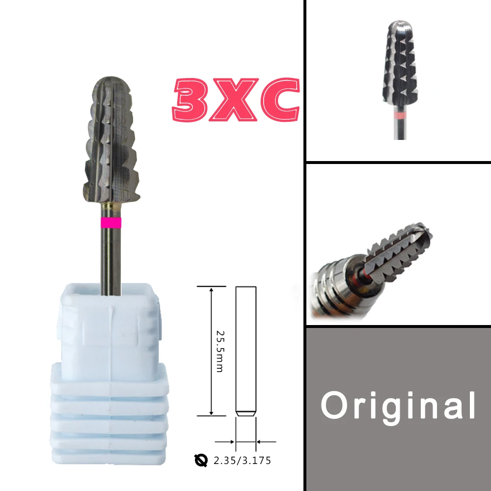 Carbide Volcano Carbide Tungsten barrel nail Carbide stable shank Accessories Cutter pedicure drill bits