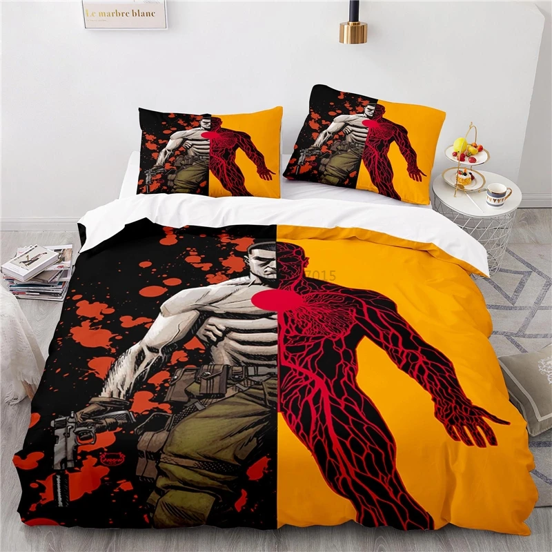 New 3d BloodShot Pattern Duvet Cover Set with Pillowcases Bedding Set Single Double Twin Full Queen King Size for Bedroom Decor