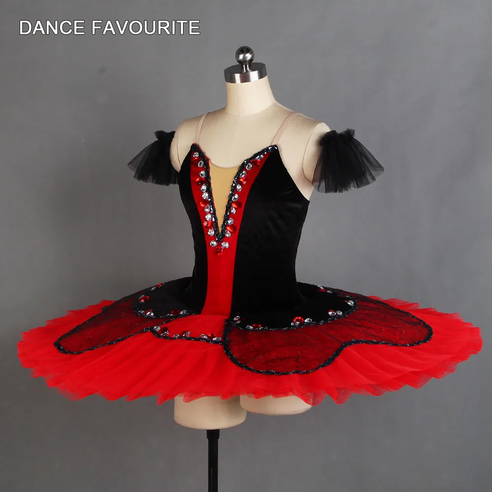 Tutú de Ballet negro preprofesional, traje de actuación, corpiño superior, baile favorito, BLL412, novedad