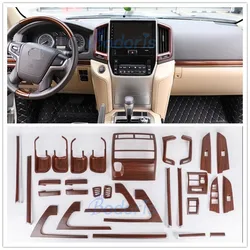 For Toyota Land Cruiser LC 200 2008-2018 Wood Color Air Vent Holder Handle Cover Trim Panel Car Styling Accessories