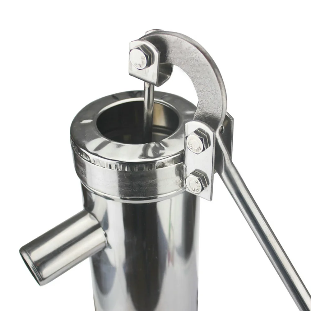 Stainless Steel Manual Water Pump Home Oil Pump Well Hand Shake Suction Pump Suction Well Water Hand Pump Max Lift 8M