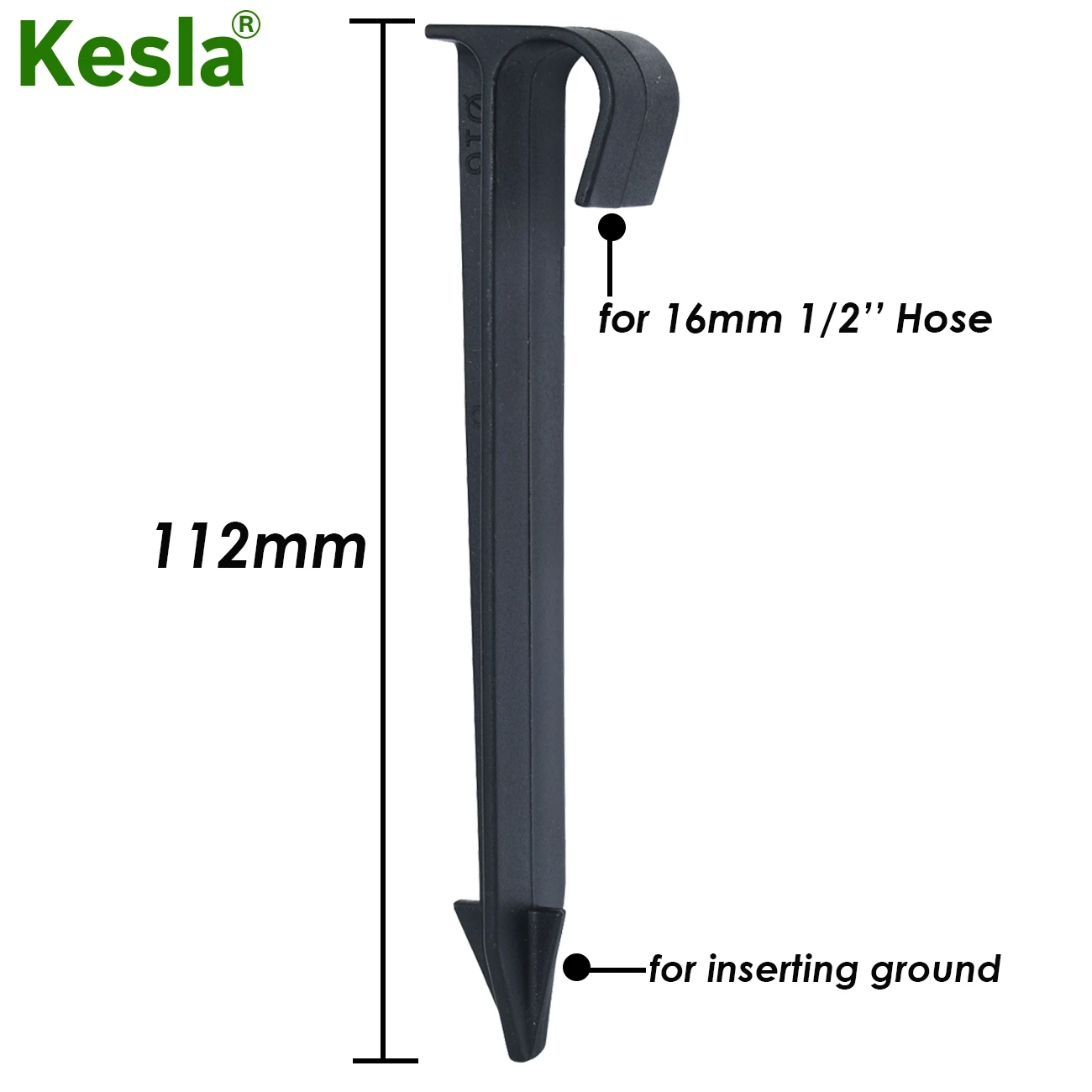 KESLA 100PCS 16mm 20mm Pipe Hose Holders C-type Groud Stake for 1/2 3/4 PE Tubing Drip Irrigation Garden Water Fittings Brackets