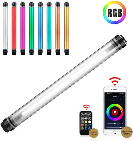 LUXCEO P7RGB PRO LED Video Light Bacchetta Lampada impermeabile 8W RGB Tubo APP Controllo 36000 colori Photo Lighting Stick per la fotografia
