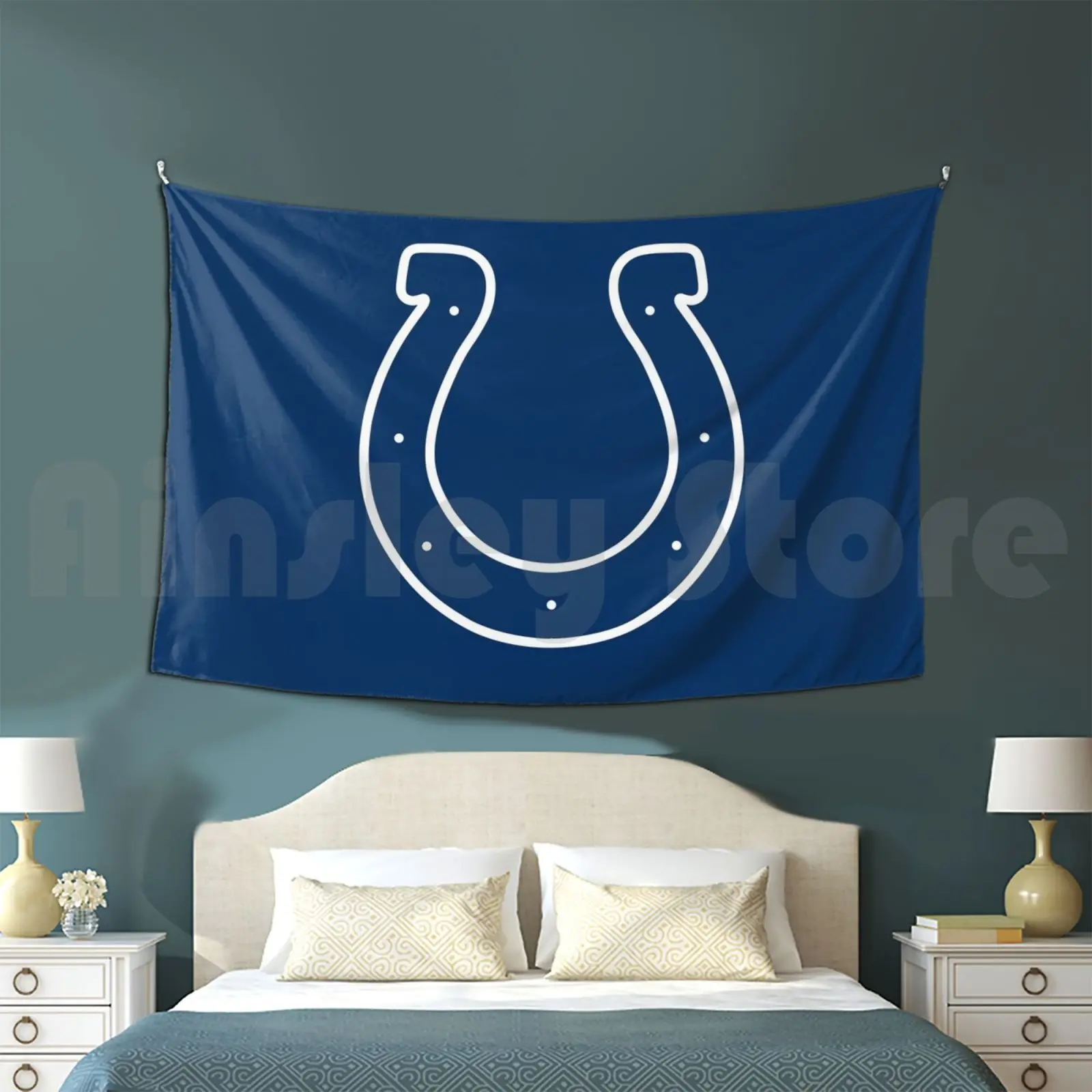 Colts-Indianapolis Tapestry Background Wall Hanging Logo