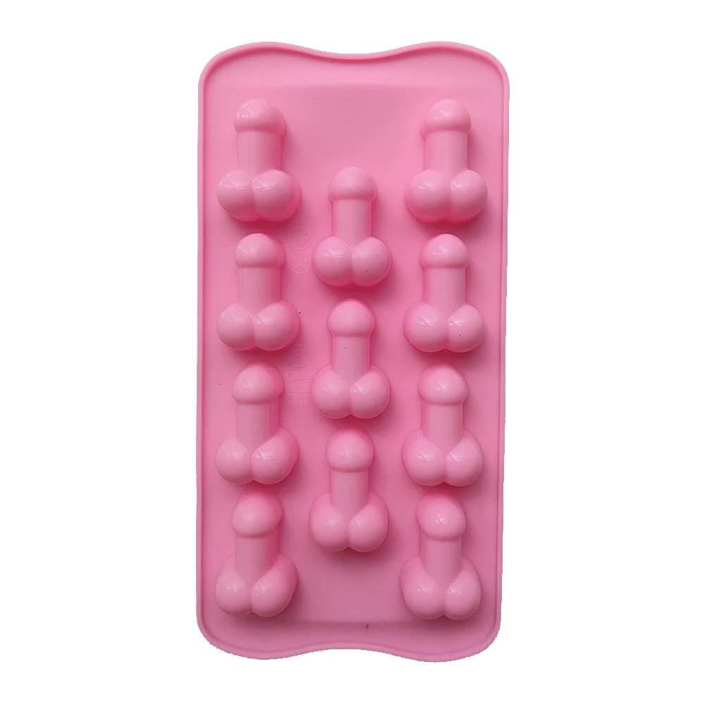 2shape Sexy Penis Silicone Mold Ice Cube Tray Dick Cake Chocolate Soap Candle Mould Mini Ice Form Birthday Cake Decoration Tools