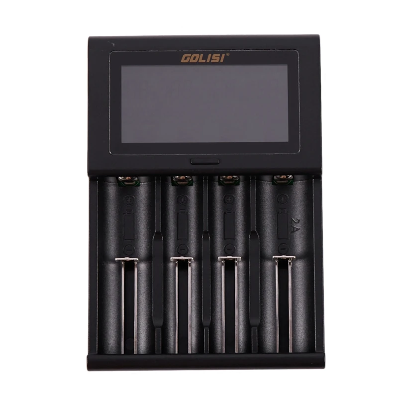 

HOT SALE Golisi I4 2.0A Intelligent Lcd Charger Intelligent Fast Battery Charger For Li-Ion 18650 26650 20700 Aa Aaa Rechargeabl