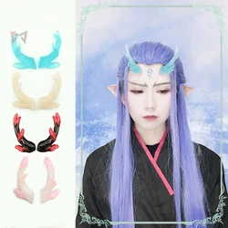 Corna di drago abbigliamento culturale tradizionale capitano Miaow accessori per costumi Cosplay copricapo tornante fotografia gioco puntelli per feste