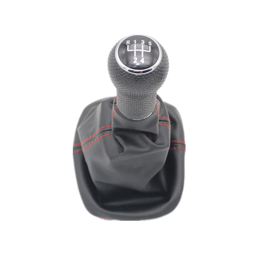 For Seat Leon 2000 2001 Car Styling 5 Speed 6 Speed 12mm Insert Hole Car Gear Stick Shift Level Knob With Leather Boot