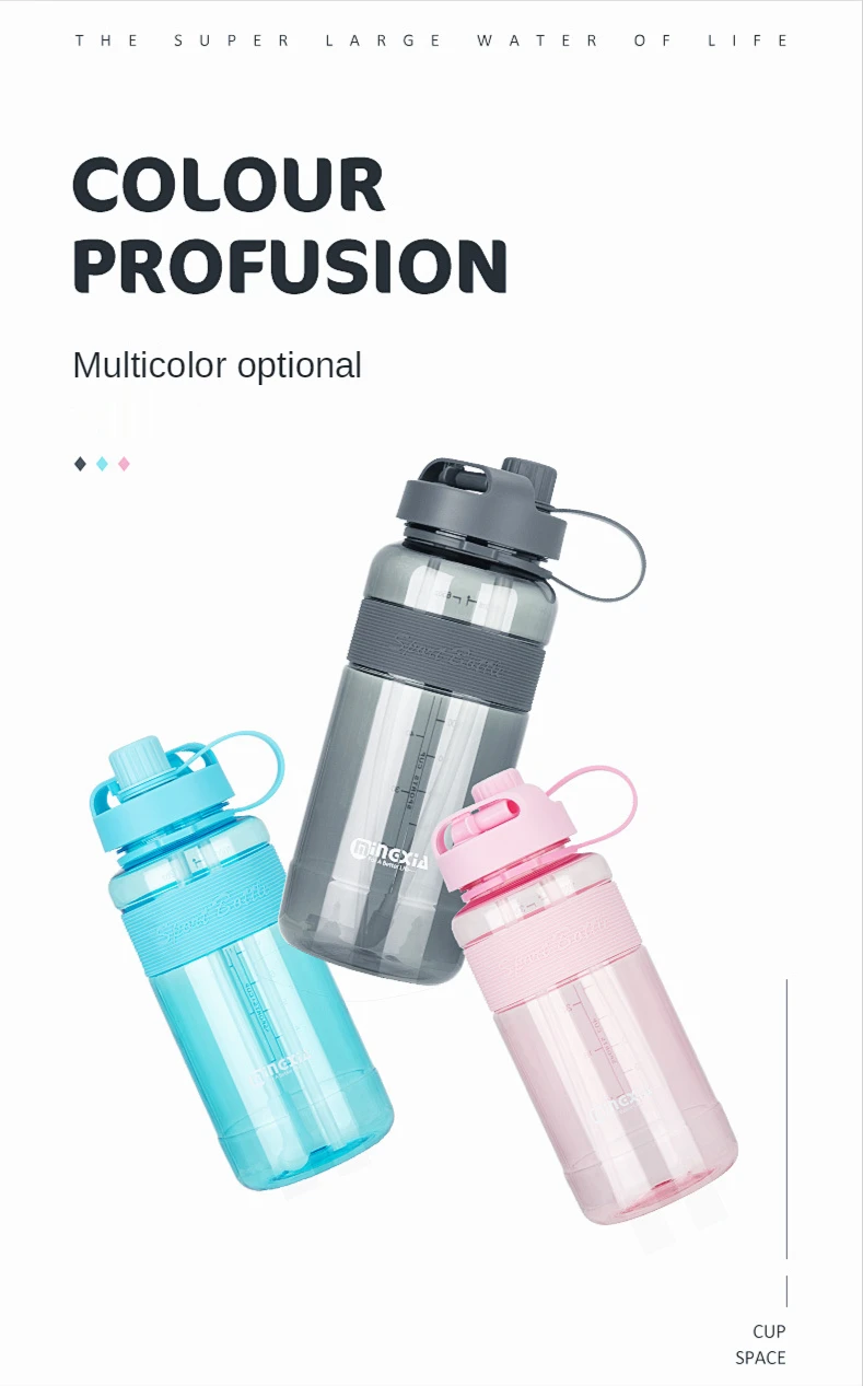 0.7/1/ 2/3L Large Capacity Sports Water Bottle Portable Debris Water Cup  With Straw Outdoor Camping Picnic Climbing Water Bottle - AliExpress 15