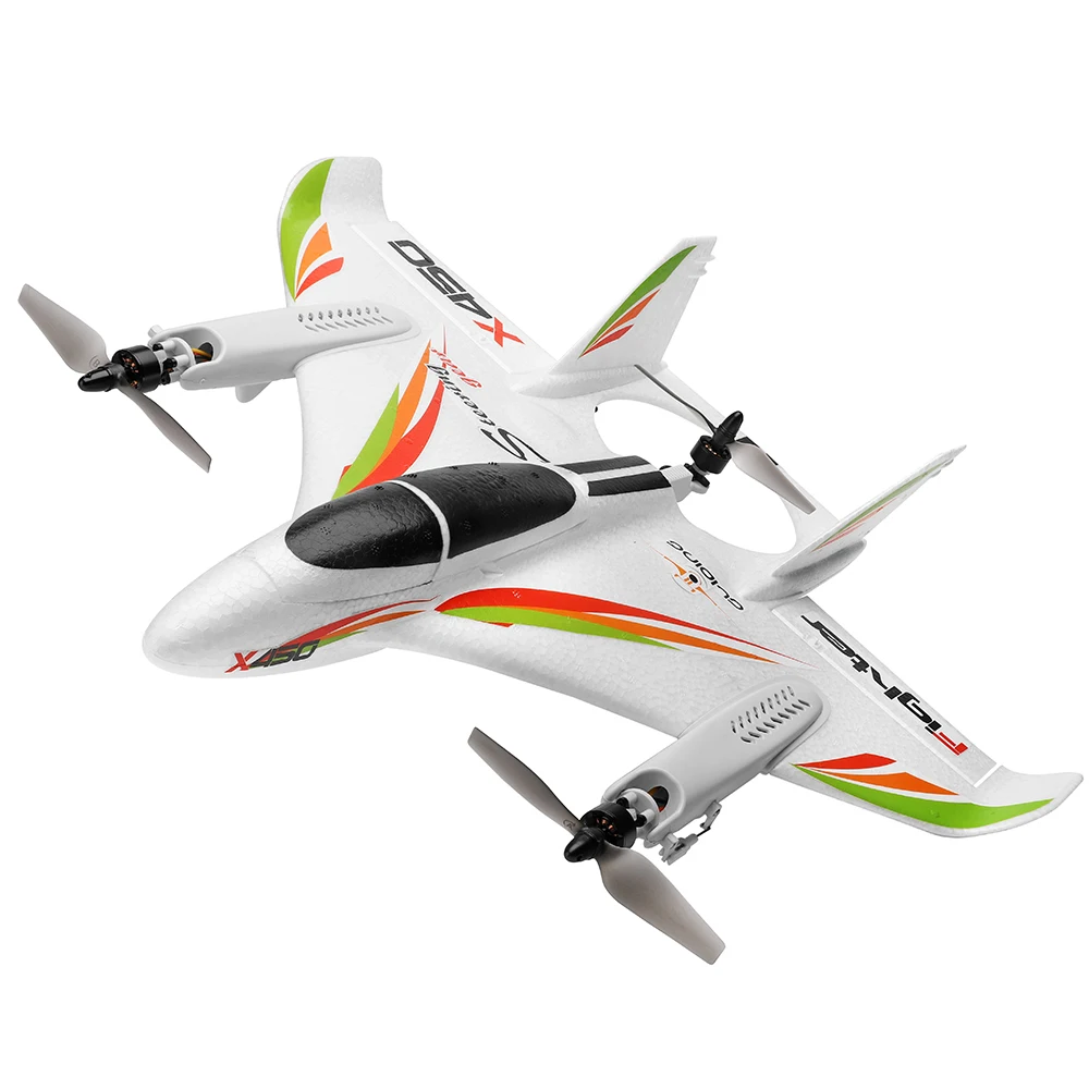 WLtoys XK X450 2.4G 6CH ثلاثية الأبعاد/6G أجهزة الاستقبال عن بعد الإقلاع الرأسي LED RC طائرة شراعية ثابتة الجناح RC طائرة الطائرات RTF مع ألعاب للأطفال