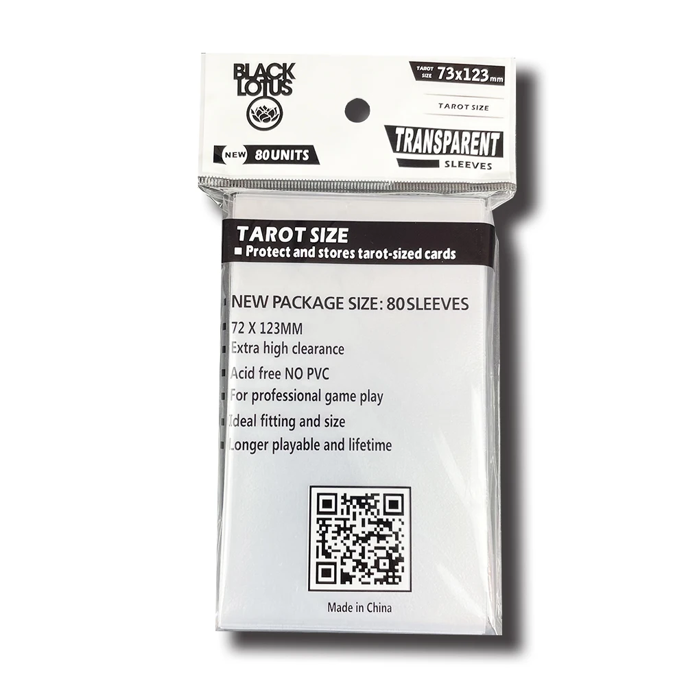80 Teile/los Säurefreie Premium Matte Klare Rückseite Tarotkartenhüllen 73 x 123 mm Oracle Deck Brettspielkarten Schutzabdeckung Schild – Detail 1