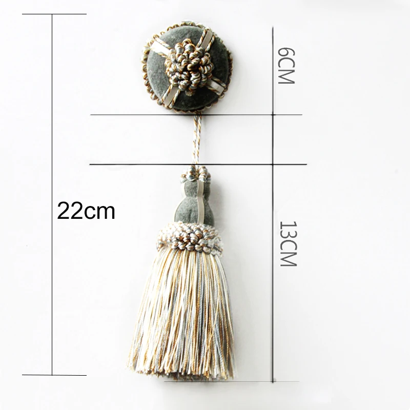 1Pc Golden Curtain Tassel Lace Hanging Ball Small Tassels Pendant Hanging Spike Decoration Room Accessories Fringe for Clothes