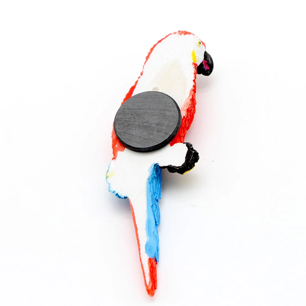 Simulation of parrot fridge magnet bird 3D magnetic refrigerator stickers for home decoration refrigerator magnets Creative gift