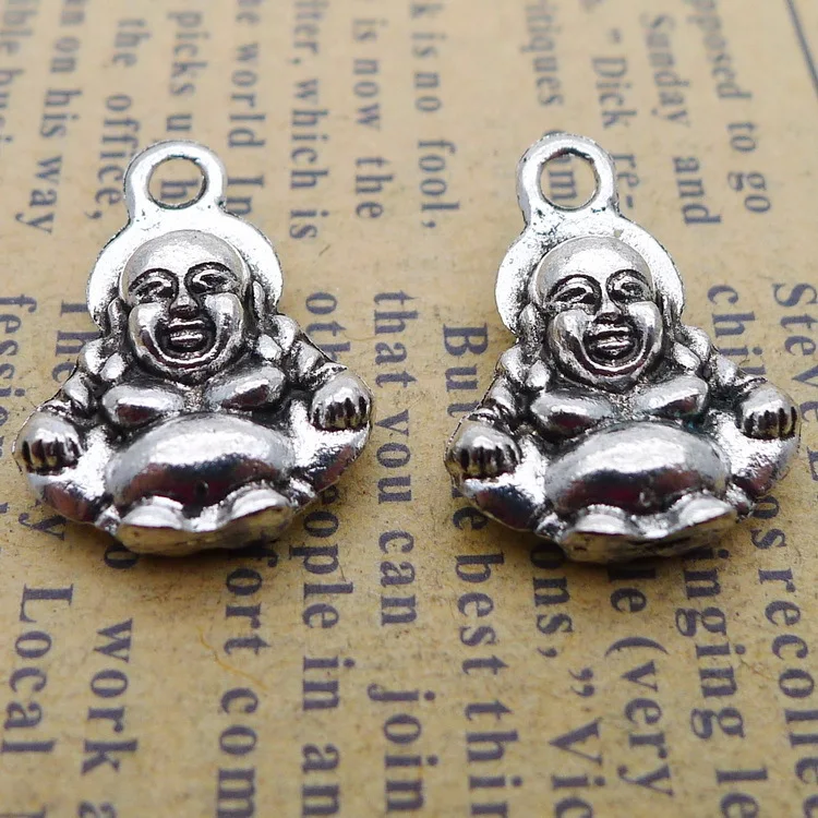 6 pieces/lot 14*18mm Buddhism figure of Buddha charm Antique silver color Alloy necklace pendant bracelet key chain DIY jewelry