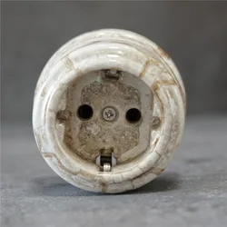 Germany Retro Porcelain Electrical Socket Wall  Ceramic Vintage Socket Outlet 240V,16A