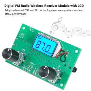 新しい DSP PLL デジタル液晶ステレオ FM ラジオ受信モジュール 87-108 シリアル制御周波数範囲 50 60hz の-18 KHz -  AliExpress