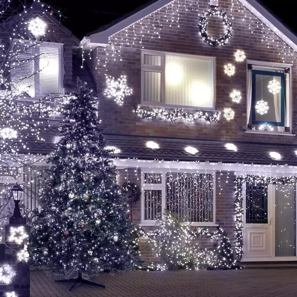 Guirxiété Lumineuse LED de Noël pour l'Extérieur, Décoration de ix, Mariage, 220V, 100m, 50m, 30m, 20m, 10m, 5m