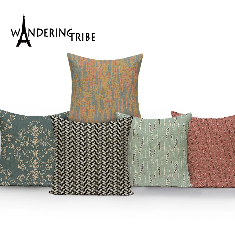 2020 New Boho Geometric Pattern Cushions Cover Abstract Stripe Style Striped Cushion Covers Home Decor Sofa Throw Pillow Cases