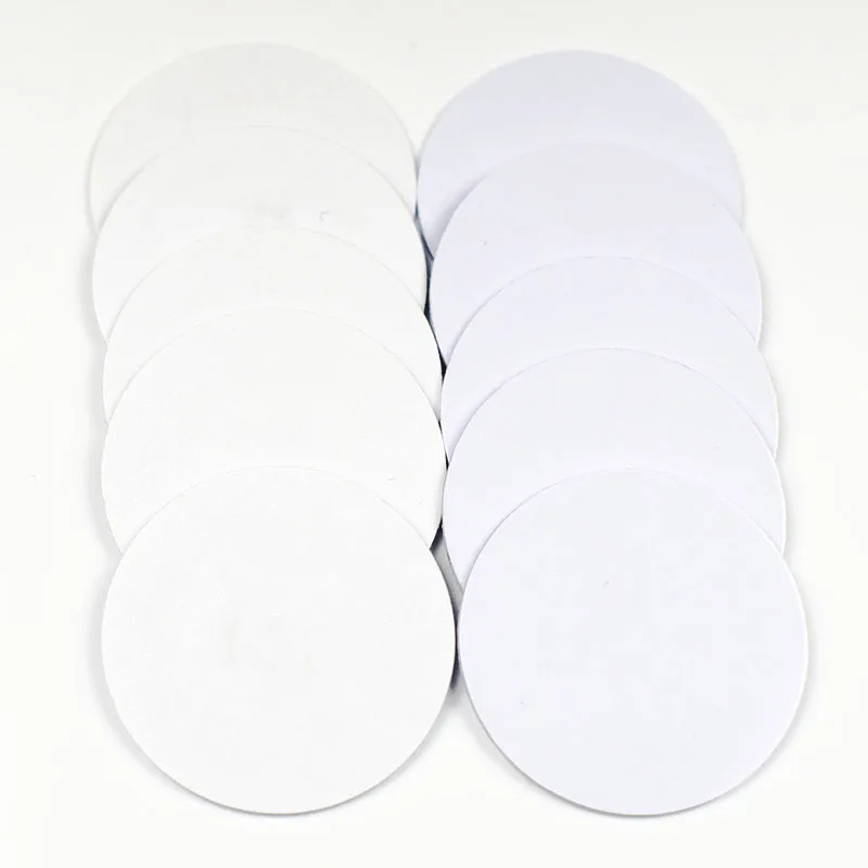 13.56MHZ NFC Tags 1K S50 F08 ISO14443A Smart NFC Coin Card Dia 25mm With Adhesive Glue Sticker