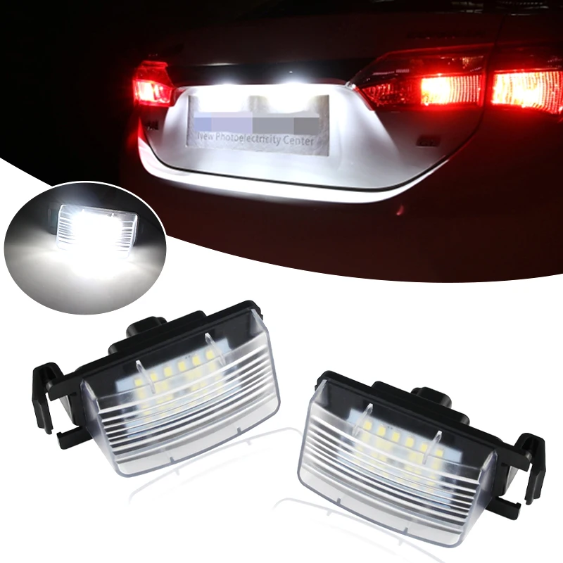 1 Pair Car LED License Plate Lights Number Plate Lamp for Nissan Tiida Livina Versa For Infiniti Nissan Skyline V36 G35 G37 350Z