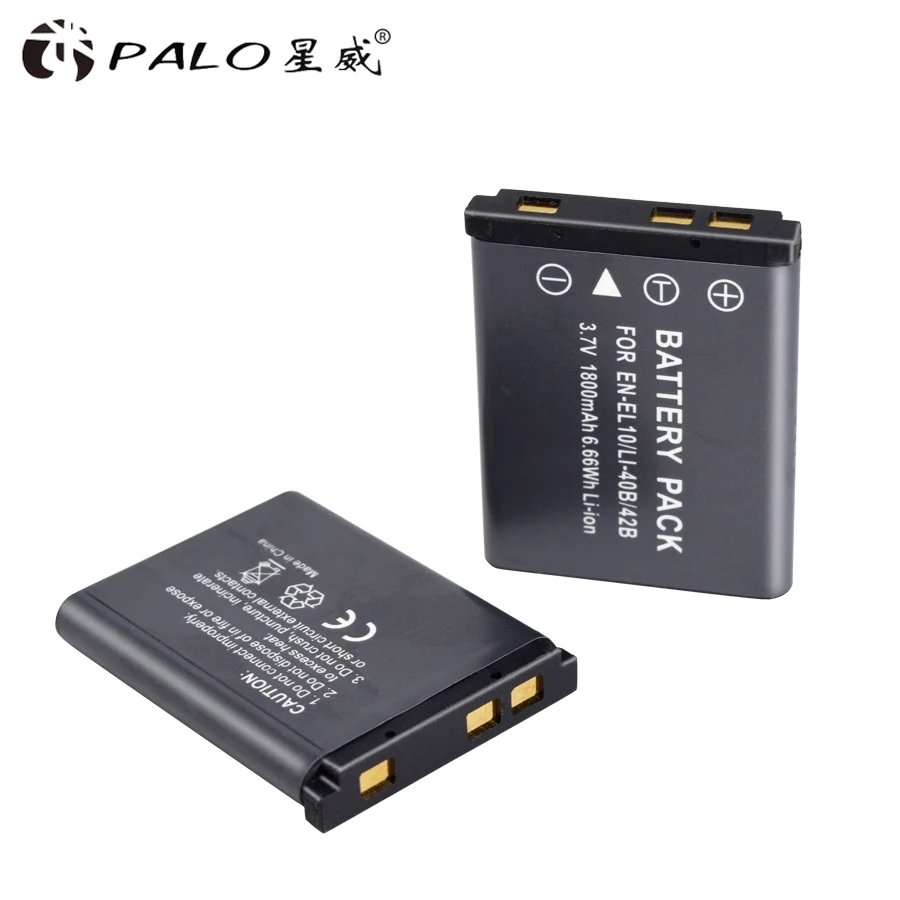 PALO 3.7V 1800mAh Li-40B Li40B Li 40B Li-42B EN-EL10 EN EL10 ENEL10 Digital Camera Battery for Nikon Olympus Fujifilm Kodak