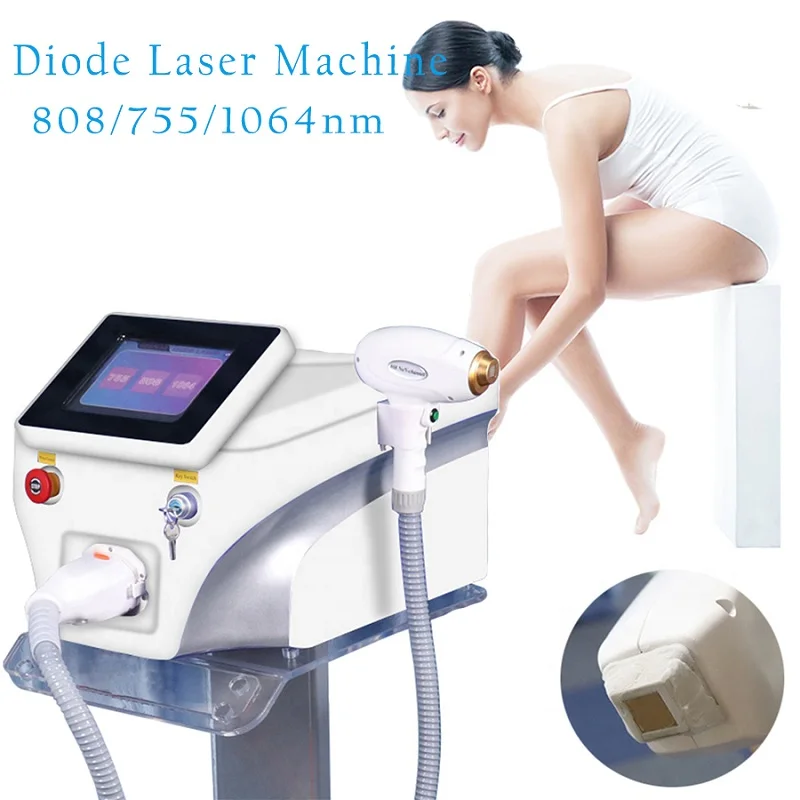 

Newest 3 Wavelength 808nm Hair Removal Machine 755nm 808nm 1064nm Diode Laser For All Skin Hair Hair Removal Machine