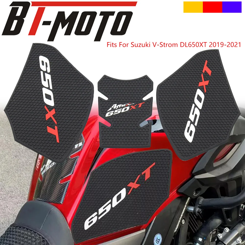 Fit For Suzuki V-Strom 650 XT VSTROM 650XT DL650XT 2019-2022 Motorcycle Stickers Rubber Protection Tank Pad Side Anti Slip Decal