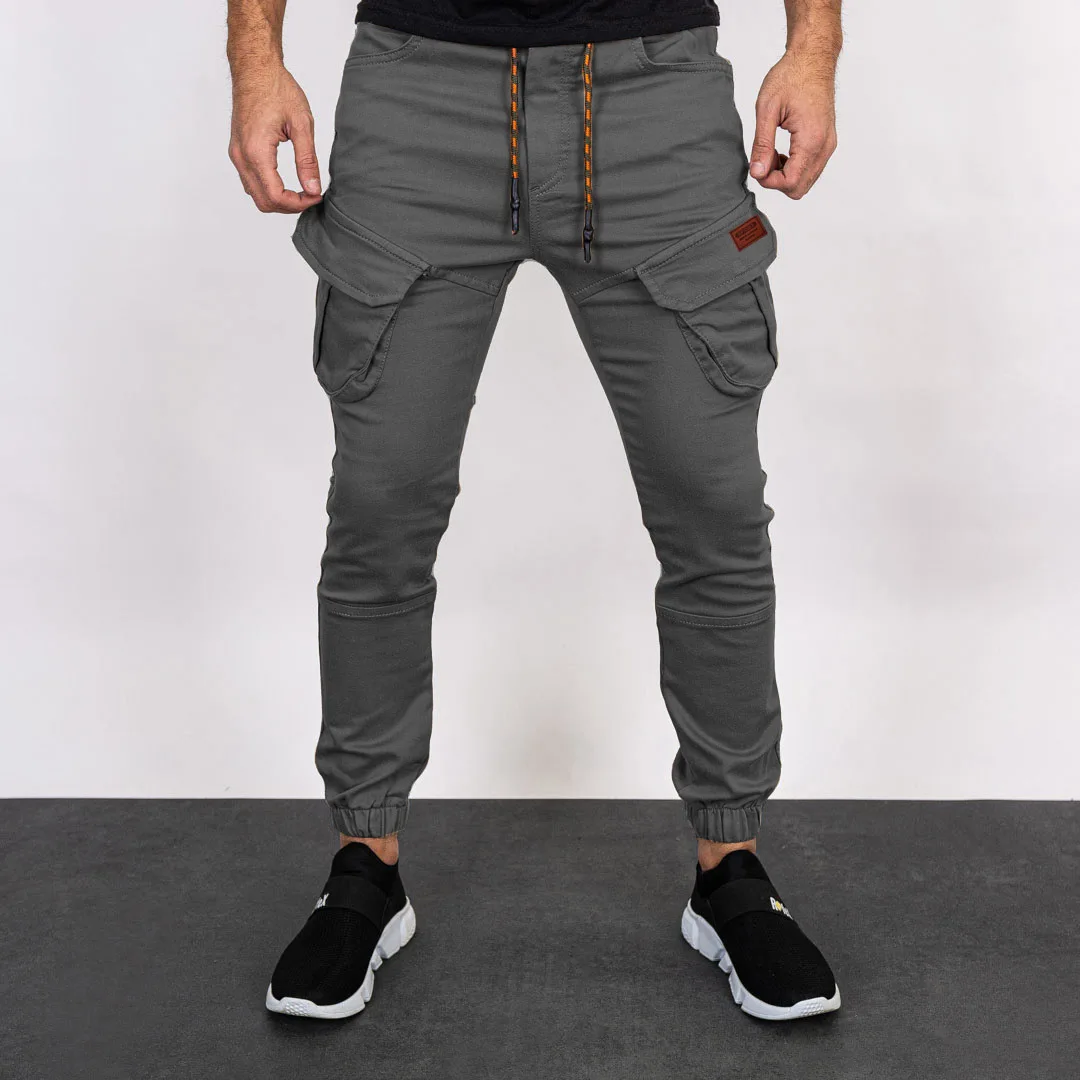 2021 New Solid Color Casual Trousers Men\'s Footwear Overalls Pants  Sports