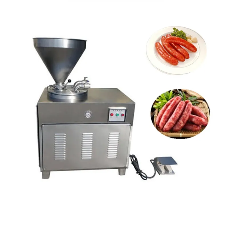 300-500KG/H Electric Hydraulic Meat Stuffer Sausage Filling Making Machine With Full 304 Stainless Steel Food Grade