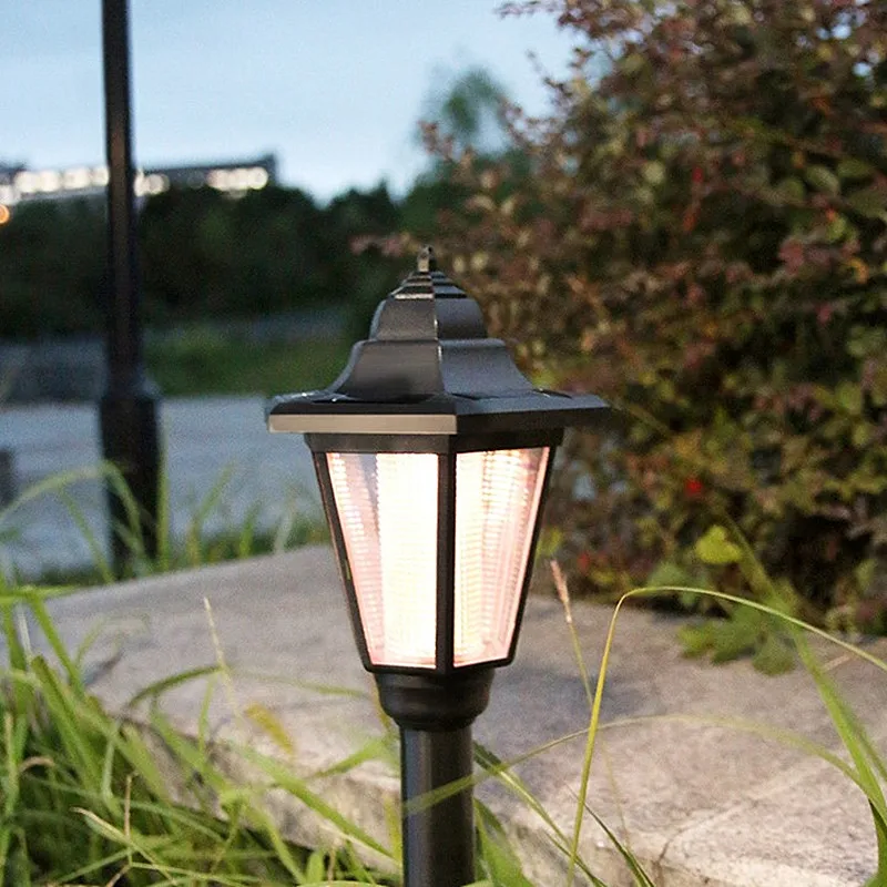 Hexagon Solar LED Pathway Light Wall Mount Landscape Waterproof Lamp Garden Decoration Fence Lawn Solar Lamp Lights Outdoor