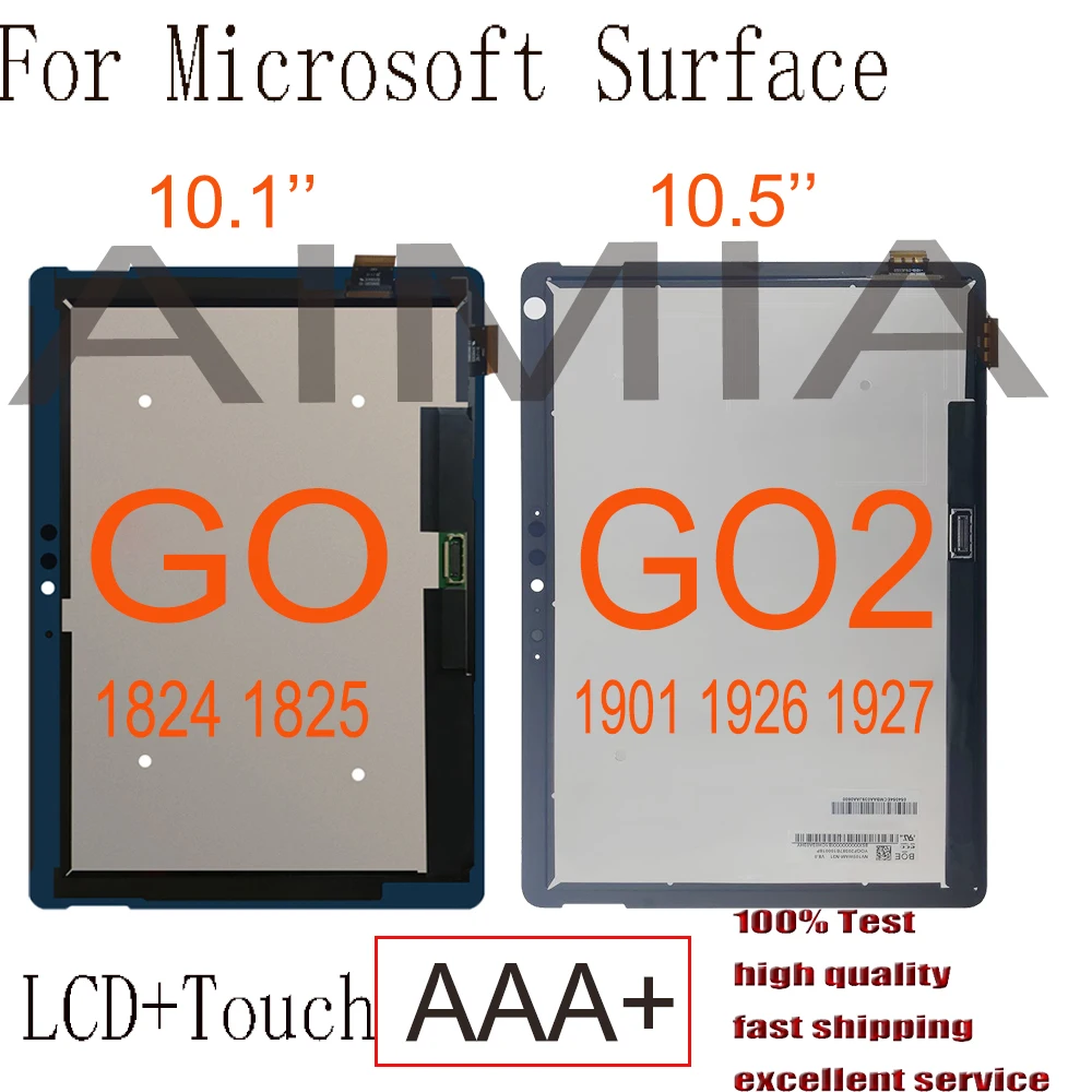 AAA+ LCD Display For Microsoft Surface Go 1 1824 1825 Go 2 1901 1926 1927 LCD Touch Screen Digitizer Assembly for surface go2 go