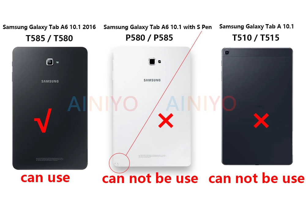 Hochwertige pu fall abdeckung für samsung galaxy tab a6 10,1 t585 t580 SM-T580 t580n fall
