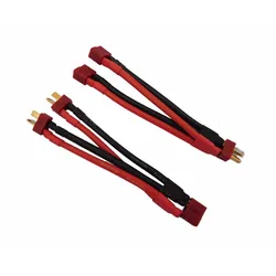 Deans-Paralelo Cabo Conector Da Bateria, Extensão Dupla Y Splitter, Fio De Silicone, T Plug Harness