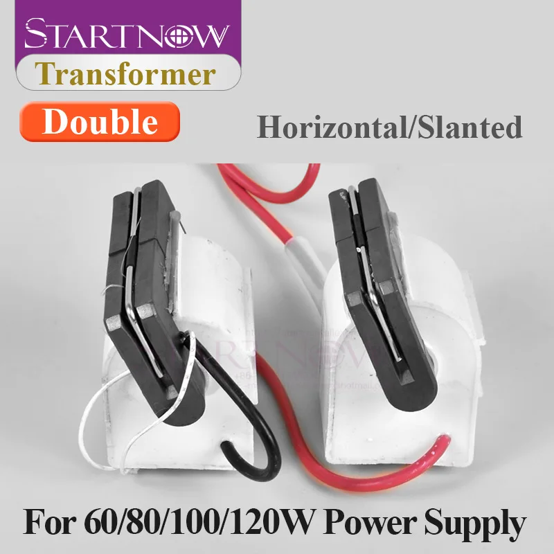 Startnow 2 sztuk/partia podwójne laserowe transformator wysokiego napięcia Flyback cewka zapłonowa dla 60W 80W 100W DY10 DY13 CO2 Laser zasilacz