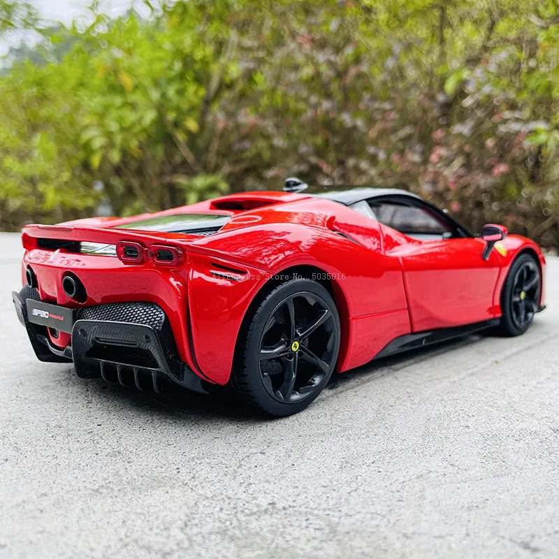 Bburago 1:18 Ferrari SF90 Stradale genuine die-casting car model simulation alloy car model handicraft decoration collection toy