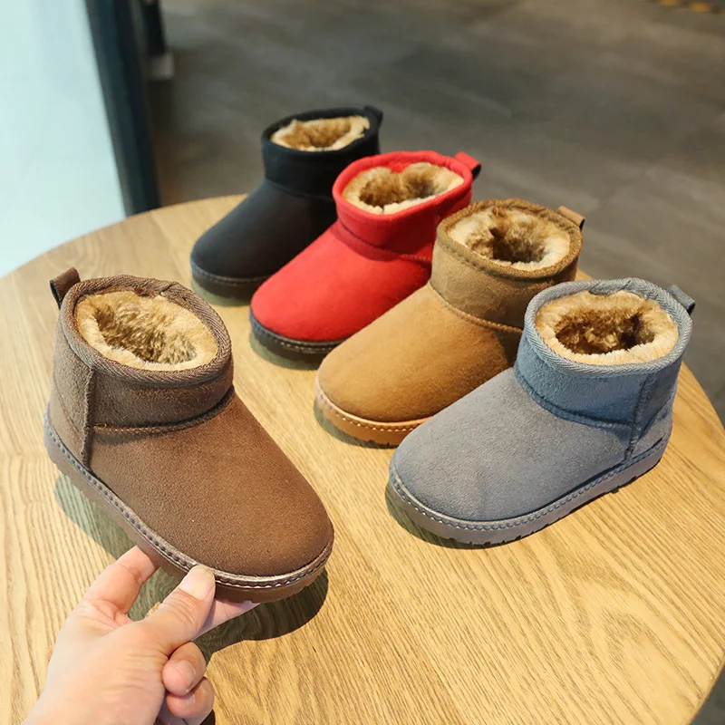 Children's Snow Boots New Winter Plus Velvet Warm Cotton Shoes Baby Snow Boots Children's Cotton Boots