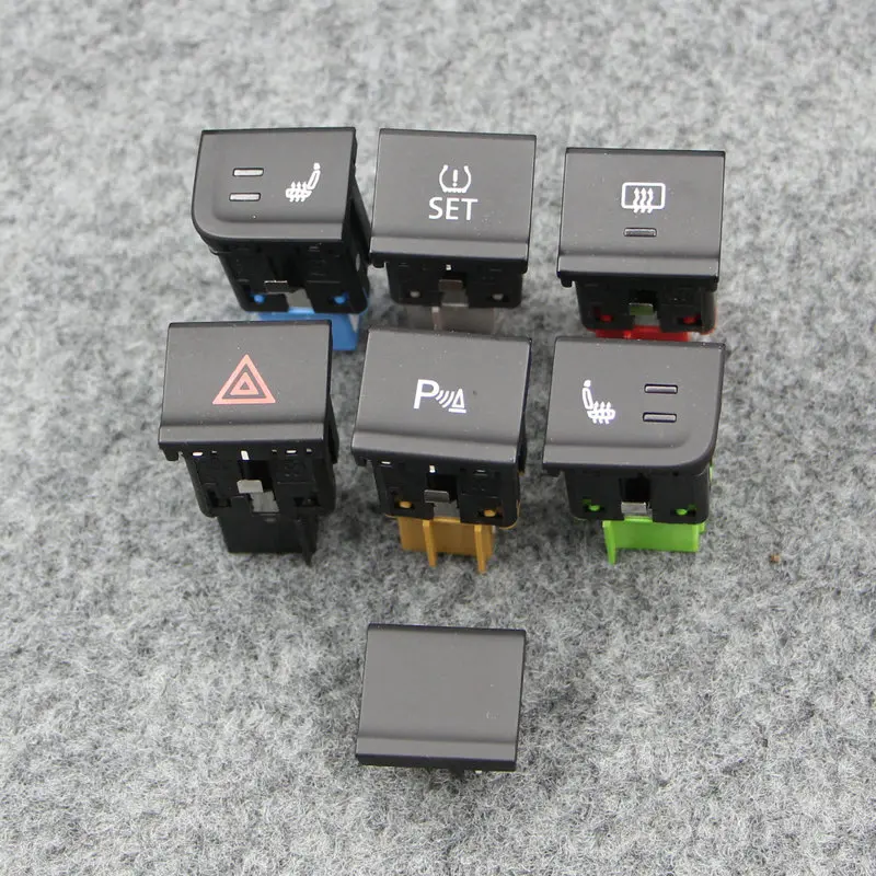 Apply to Polo 2014-2018 Tire pressure monitoring switch set Ops radar switch Off anti sideslip Seat heating switch 6RD 927 121