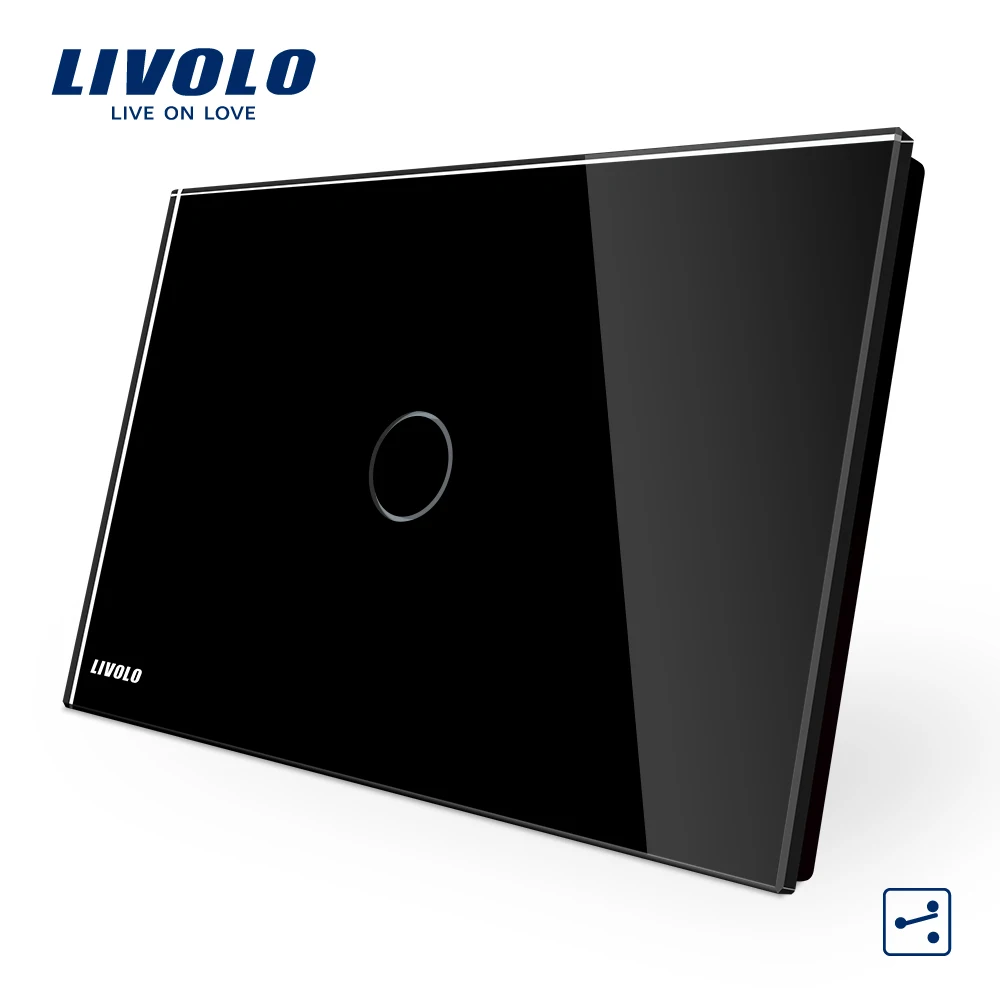 Imagem -02 - Livolo Eua au Padrão Interruptor de Parede Painel de Vidro Cristal Luz Tela de Toque Ac110250v Indicador Led para Casa Inteligente Fabricante