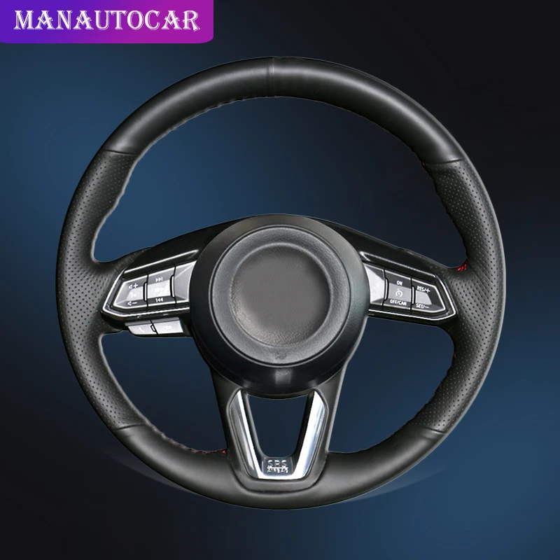 

Изготовленный на заказ чехол на руль с оплеткой для Mazda 3 Axela Mazda 6 Atenza CX-3 2018-2019 CX-5 2017-2019 CX-9 для Toyota Yaris 2019