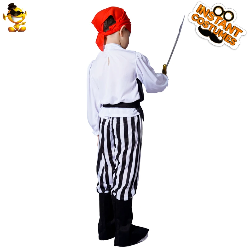 Halloween Piraten Kostuums Voor Kids Party Fancy Dress Up Jongen Skelet Buccaneer Kleding Voor Kinderen Geschenken