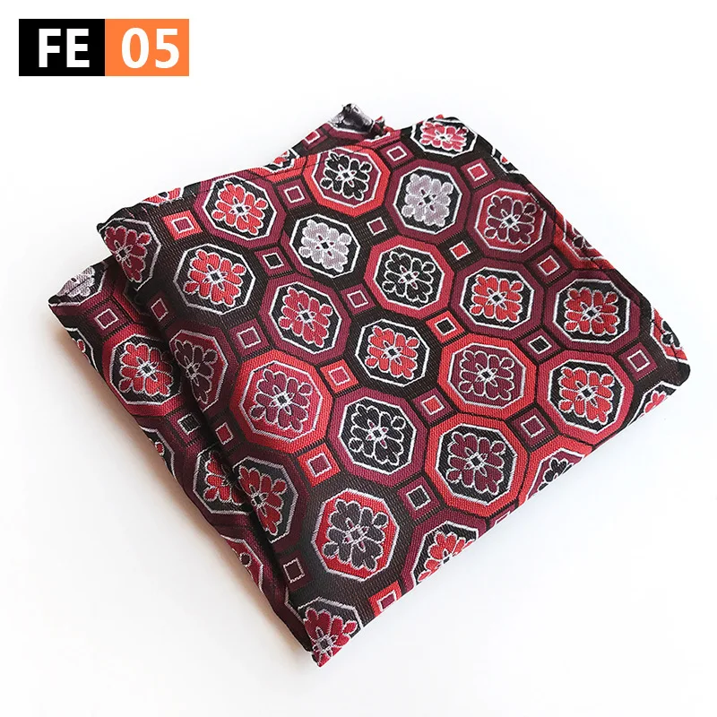 New Design Polyester Hanky Gold & Black Paisley Men Fashion Plaid Pocket Square Handkerchiefs for Men Suit Tie Handkerchief